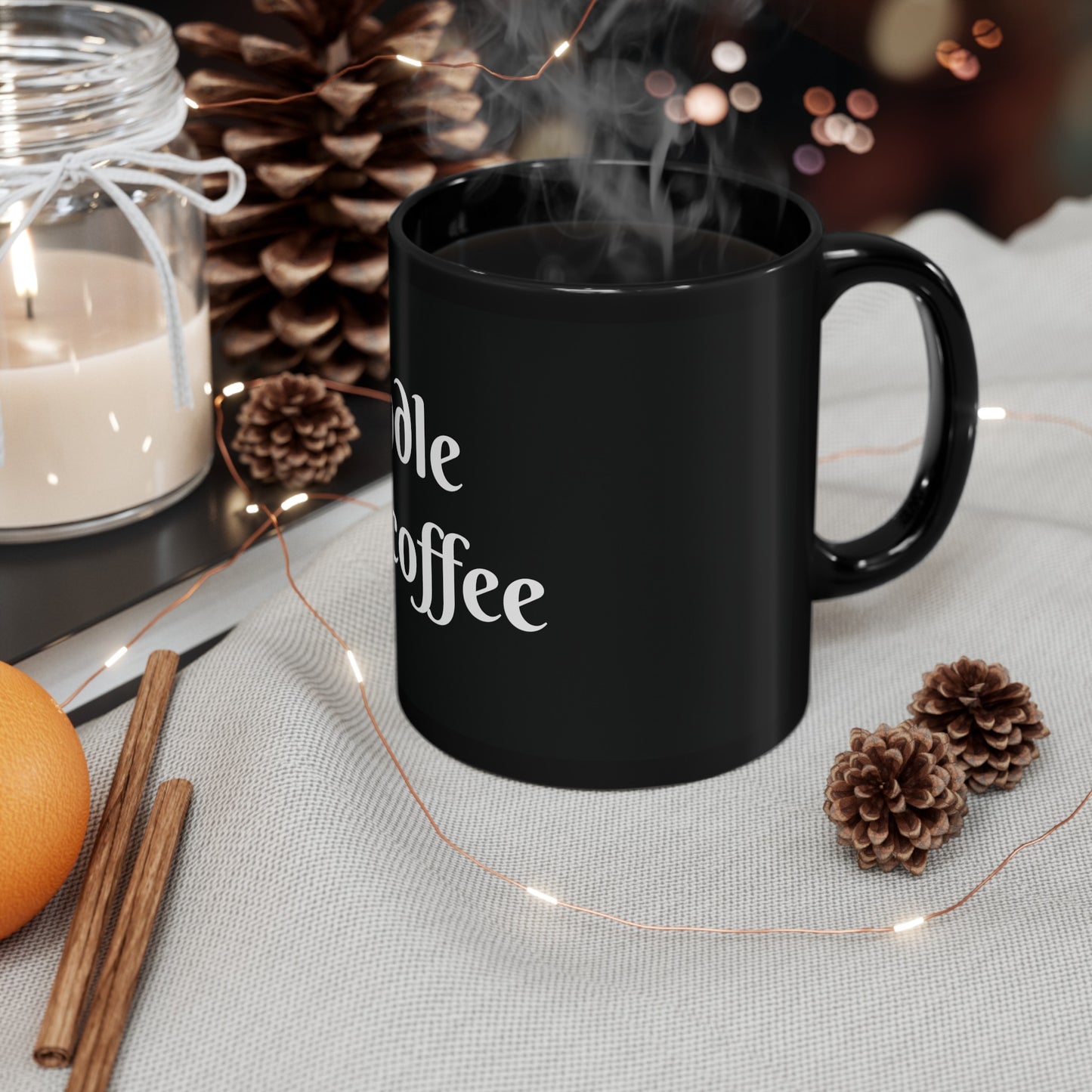 Kindle & Coffee: Black Mug - Bibliophile Bazaar