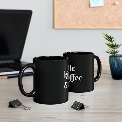 Kindle & Coffee: Black Mug - Bibliophile Bazaar