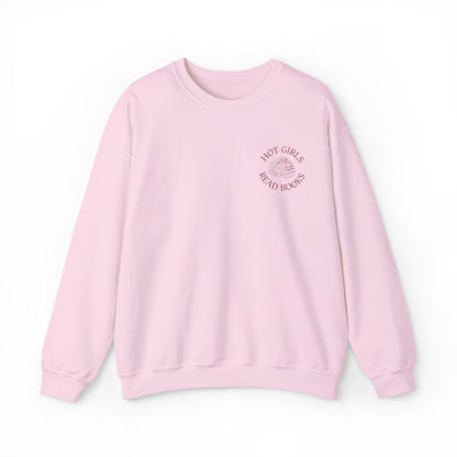 Hot Girls Read Books: Embroidered Crewneck Sweatshirt