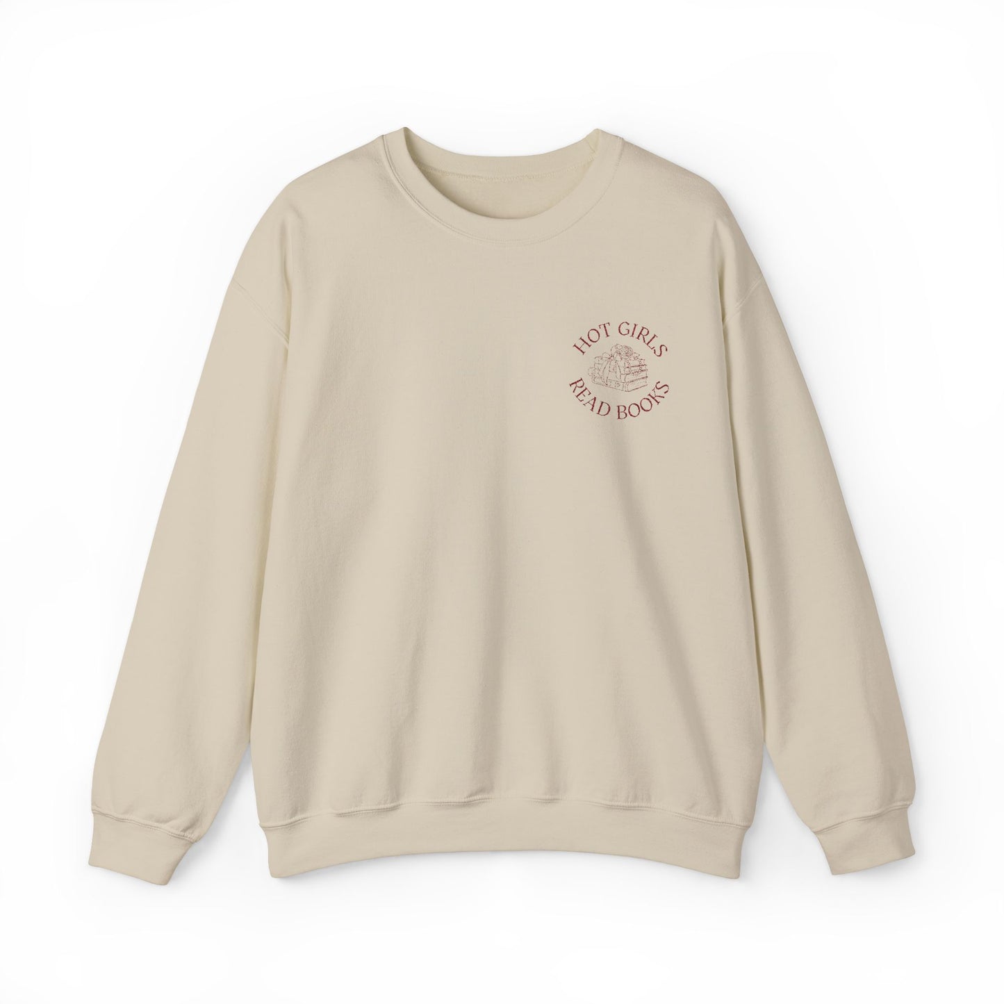 Hot Girls Read Books: Embroidered Crewneck Sweatshirt