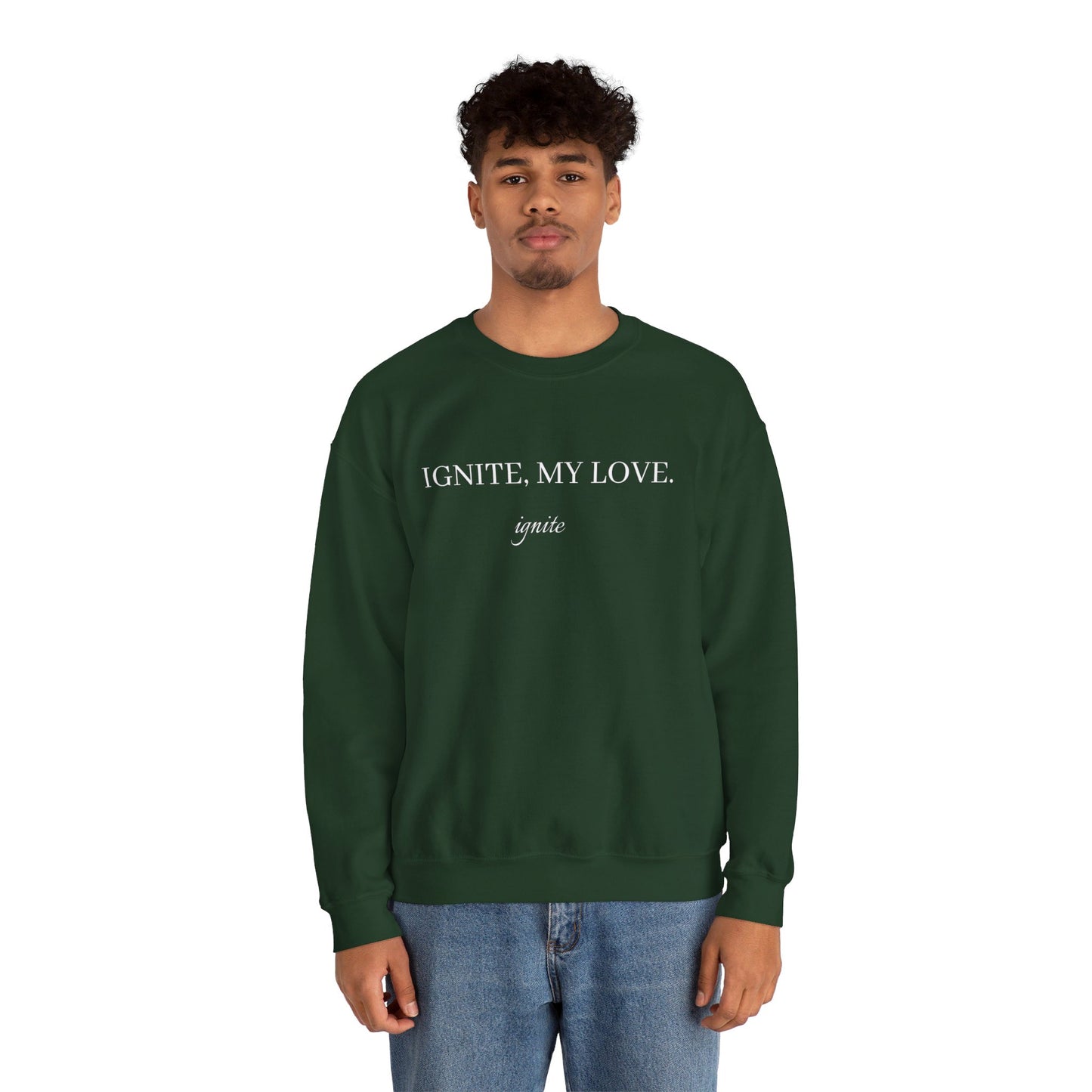 Ignite, My Love: Crewneck Sweatshirt - Bibliophile Bazaar