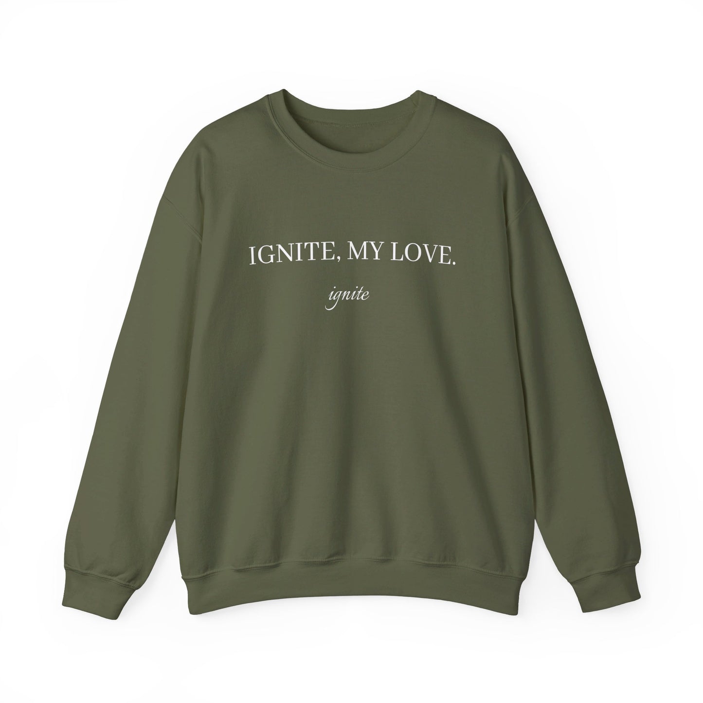 Ignite, My Love: Crewneck Sweatshirt - Bibliophile Bazaar