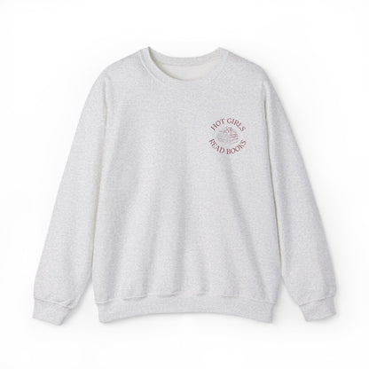 Hot Girls Read Books: Embroidered Crewneck Sweatshirt