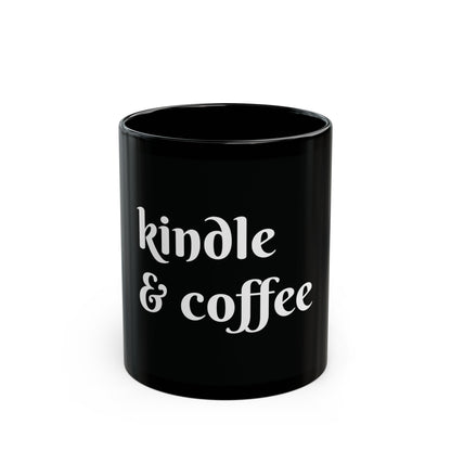 Kindle & Coffee: Black Mug - Bibliophile Bazaar