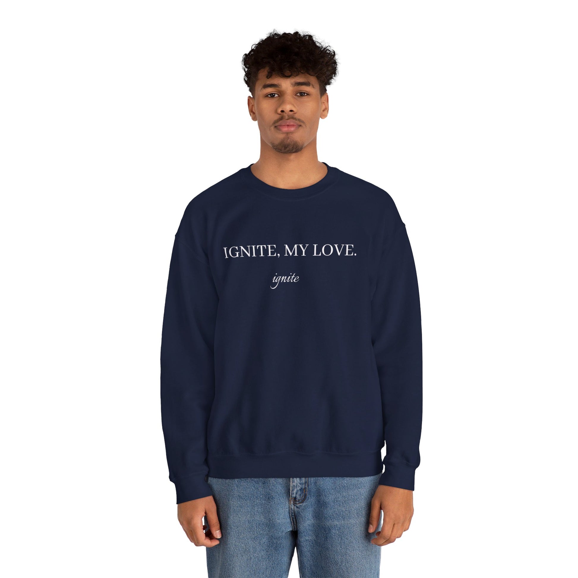 Ignite, My Love: Crewneck Sweatshirt - Bibliophile Bazaar