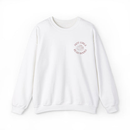 Hot Girls Read Books: Embroidered Crewneck Sweatshirt